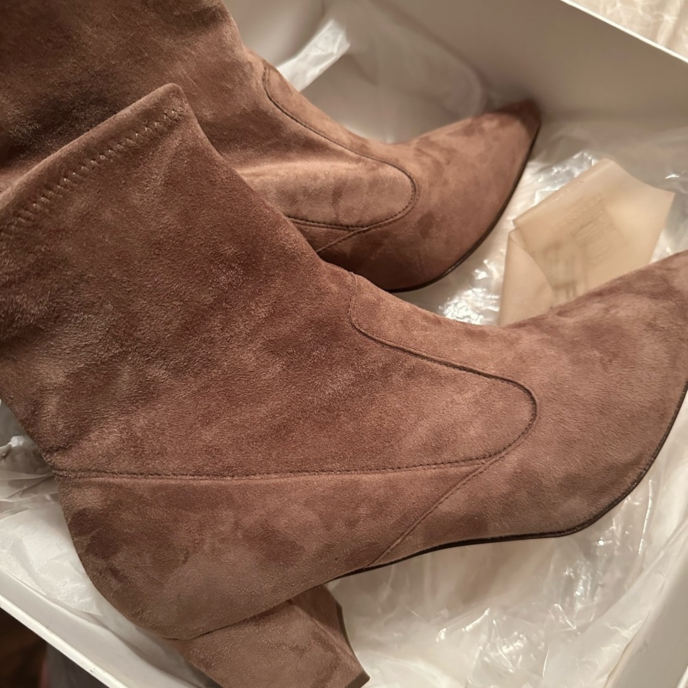 LK Bennett Brown Suede Ankle Booties